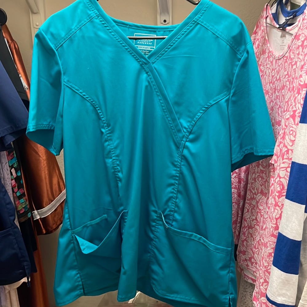 Teal Scrub Top